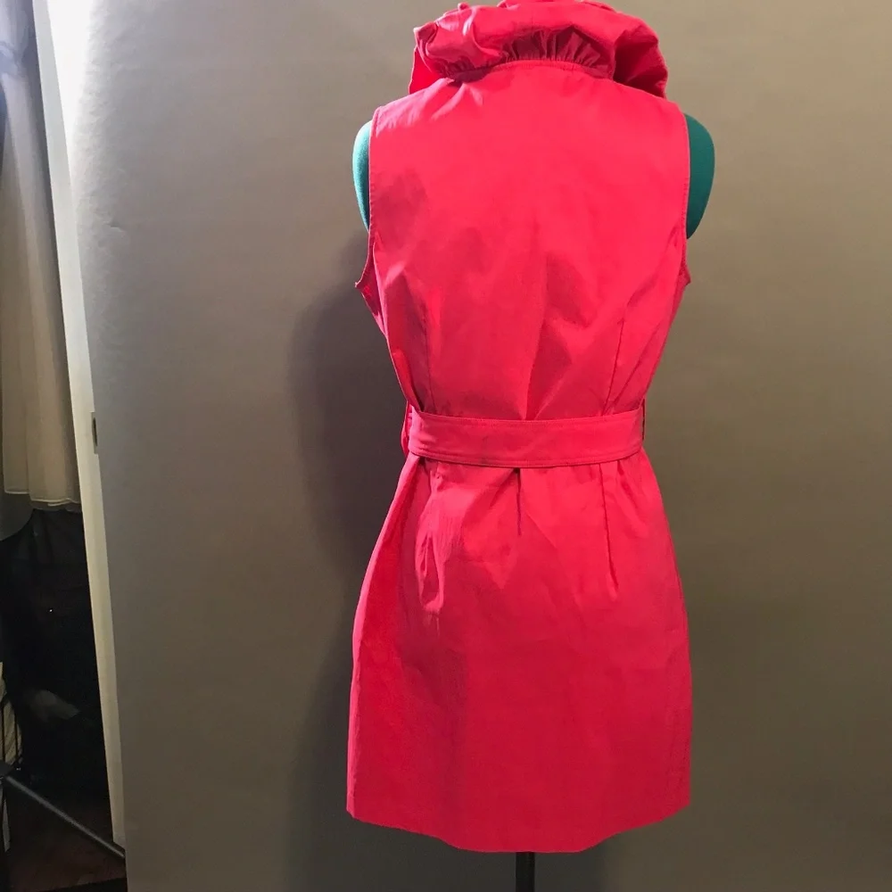 Samuel Dong Raspberry Ruffle Collar Dress Large - Picture 3 of 8